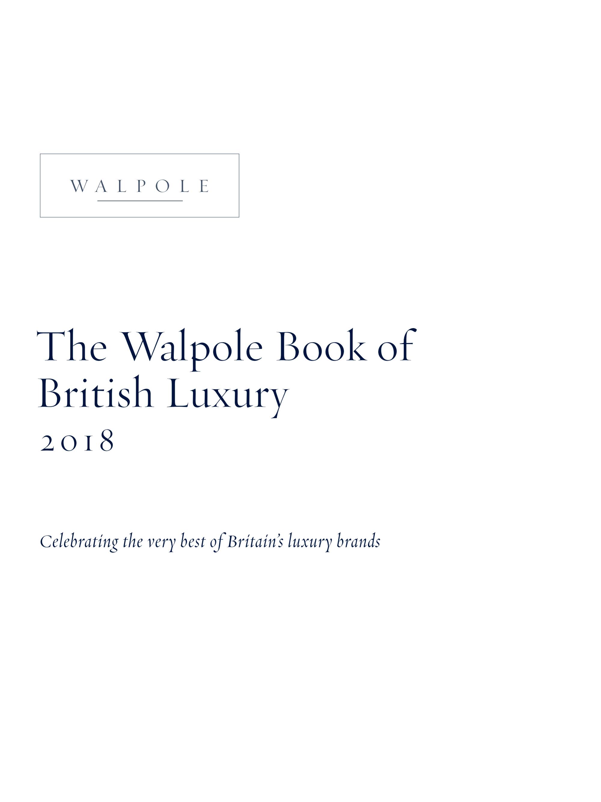 Your invitation to join the Walpole Book of Luxury  